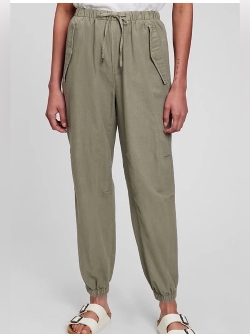 GAP Linen Cotton Utility Joggers